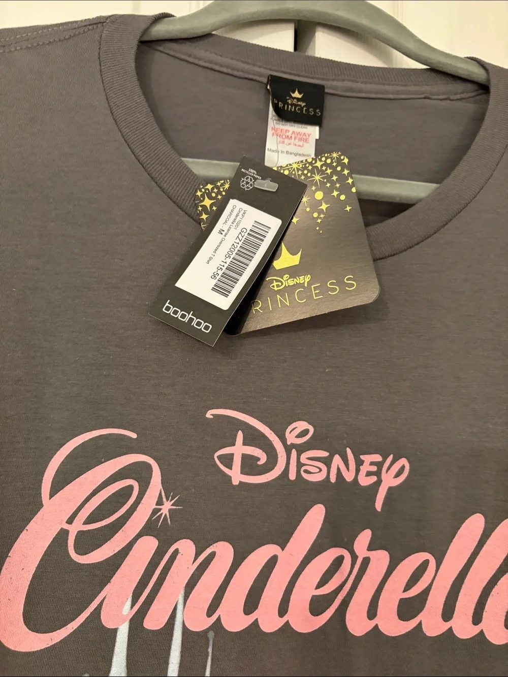 Official Disney Princess Cinderella Dance Graphic Tee with Pastel Castle NWT